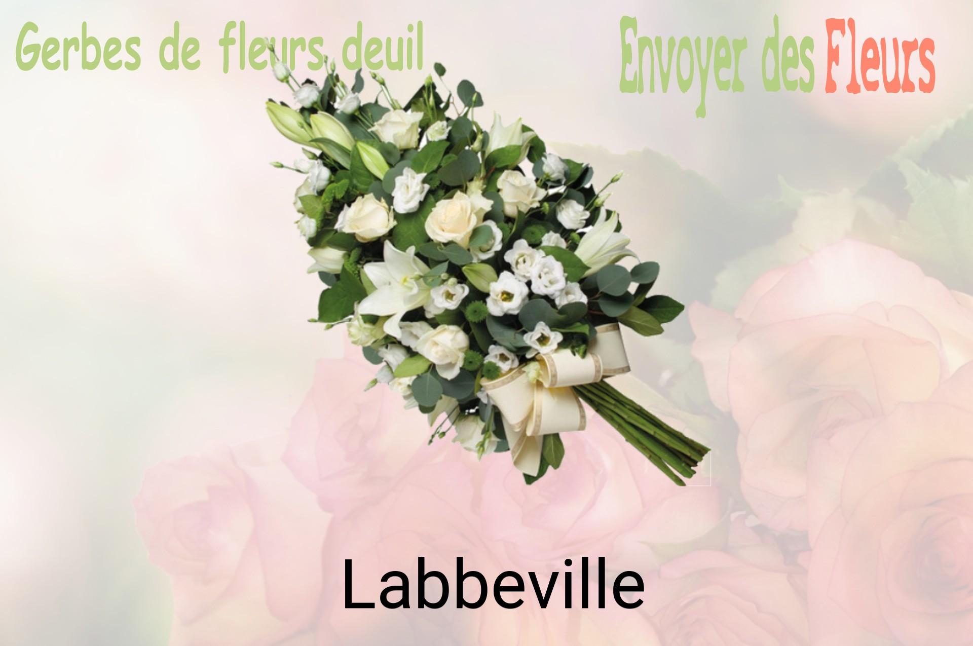 Gerbe de fleurs de deuil livrée à Labbeville